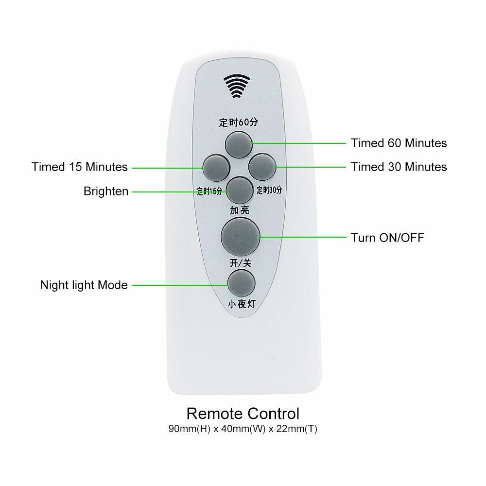 ya 14 Wireless IR Remote Control E27 Light Bulb Holder Dimmable Timer Night Light Base