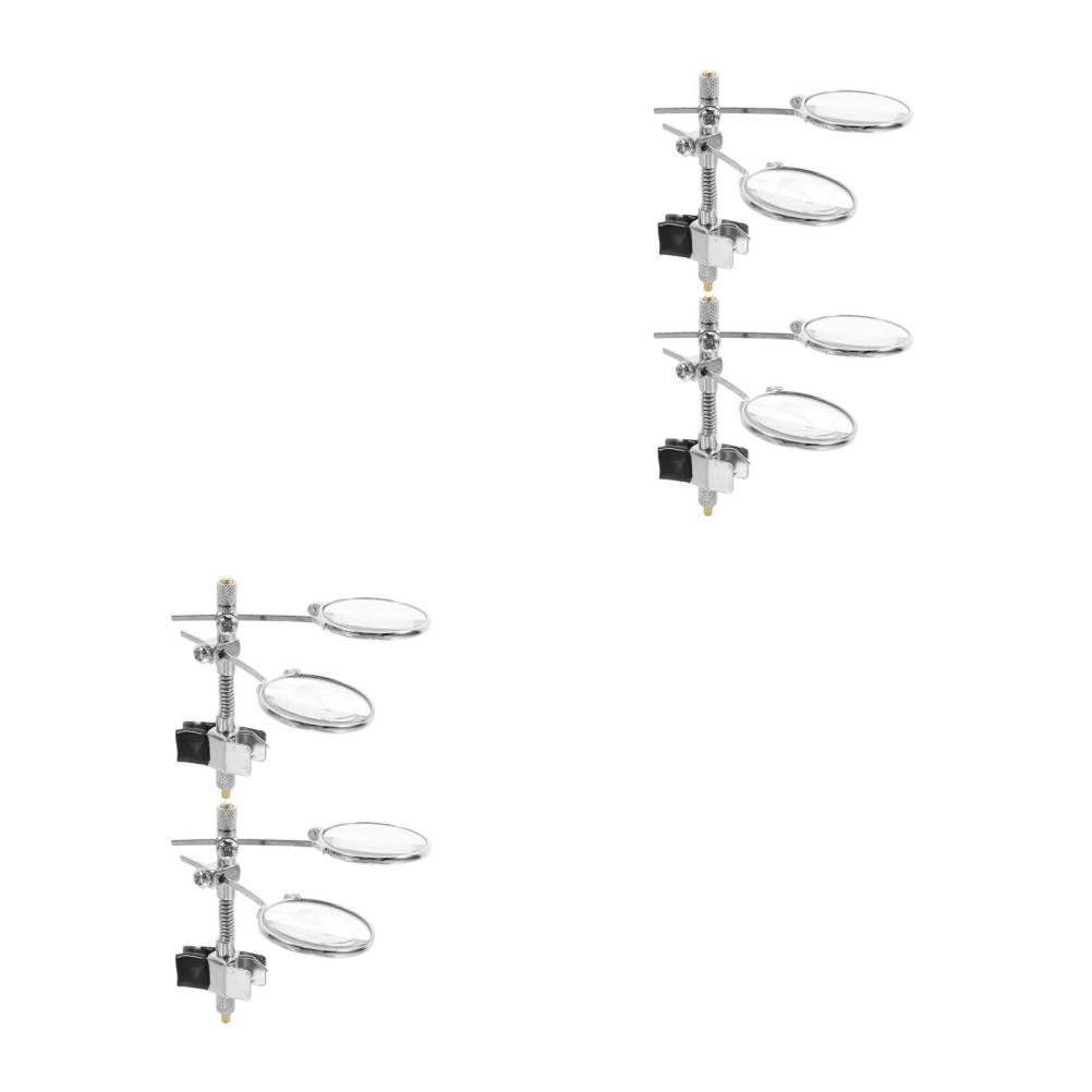 ya 2 7.15 2 PCS Watchmaker Loupe Glass with Clip Handheld Magnifier Dual Lens