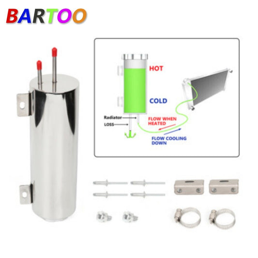 ya 27 6.21 3 X 10 Stainless Steel 32OZ Radiator Coolant Overflow Puke Tank Can Polished