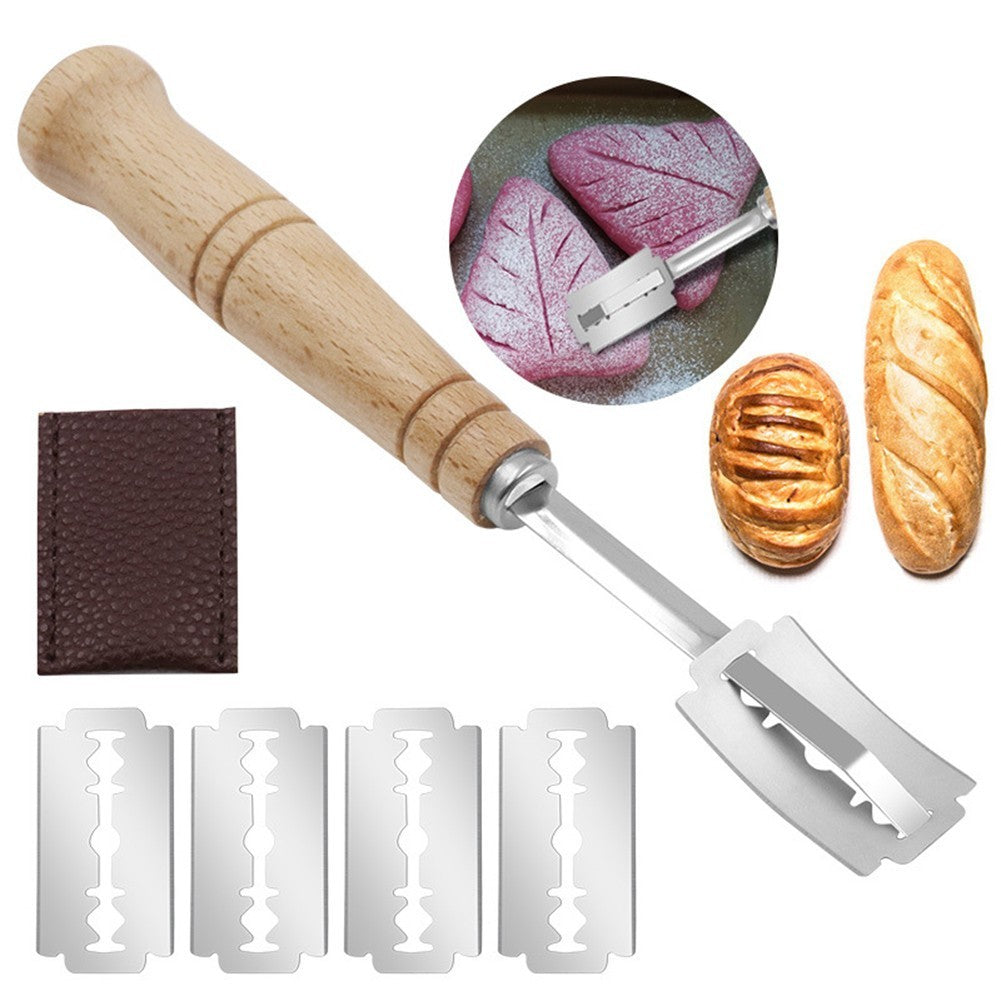 ya 26 Bread Lame Dough Bakers Scoring Slashing Cutter Tool Blade 5 Blades