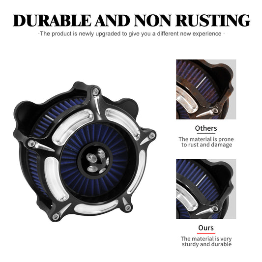 ya 8 5.26 Spike Air Cleaner Filter Blue Intake for Harley Touring Road Electra Glide 08-16