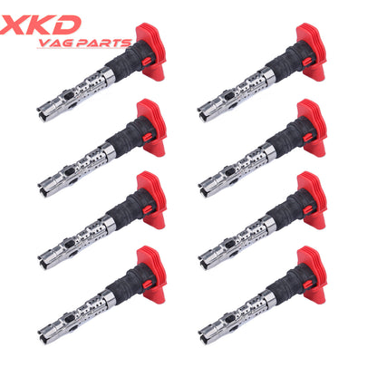 ya 5 8.7 8 pcs ignition coils for Audi A8 S6 A6 Allroad Quattro for VW Touareg 4.2L 077905115Q