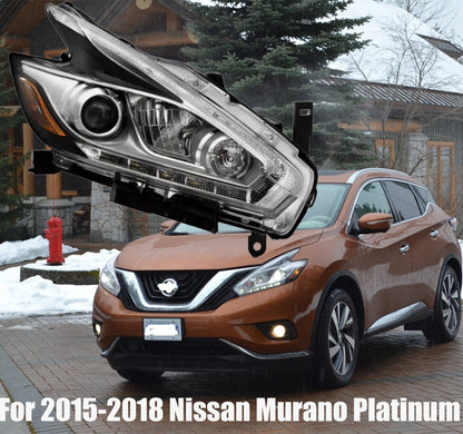ya 11 10.28 LED Projector Headlight Headlamp Passenger For 2015-2018 Murano Platinum n