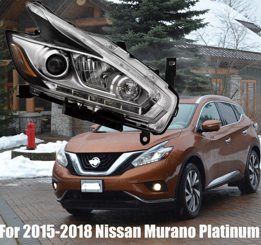 ya 11 10.28 LED Projector Headlight Headlamp Passenger For 2015-2018 Murano Platinum n