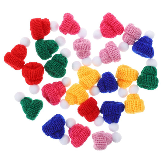 ya 25 24 Pcs Santa Hat Baby Hats for Crafts Knitting Toy Or ments