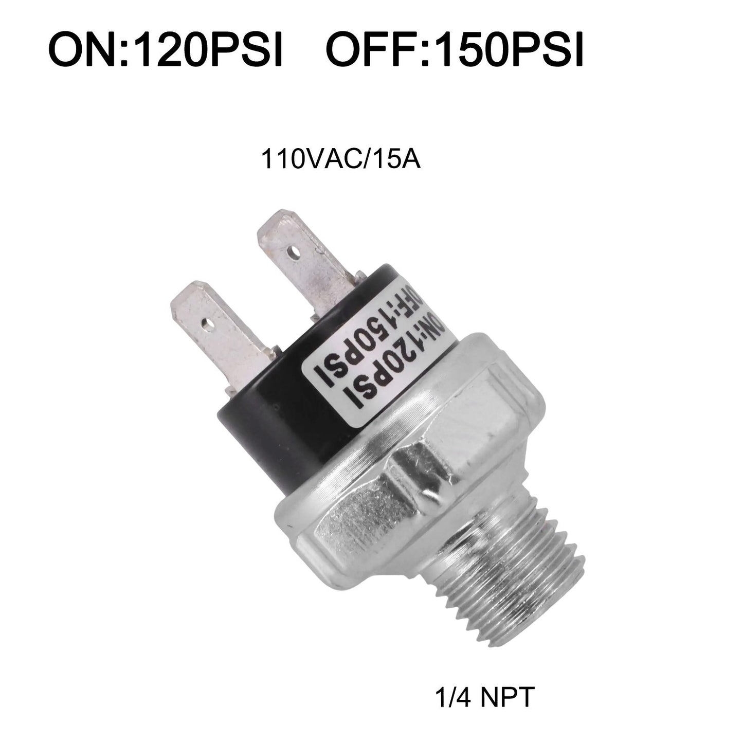 ya 14 Efficient Control Air Compressor Pressure Switch 120 150PSI 1/4 NPT AC110V