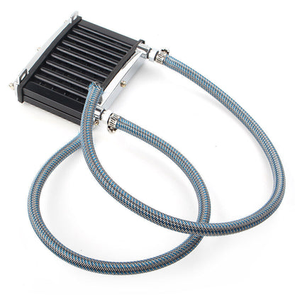 ya 5 8.7 Motorcycle Engine Oil Cooler Cooling Radiator Kit Fit 125CC 140CC 150CC Black
