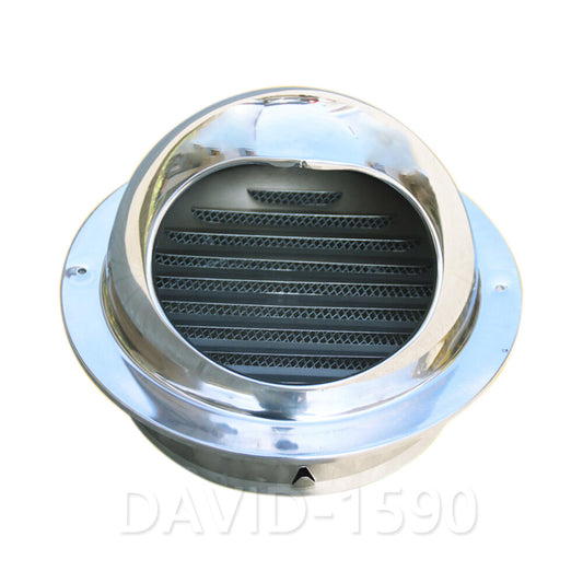 304SS Polished Air Vent Grille Ducting Wall Ventilation Cover Grid OD 50 - 300mm