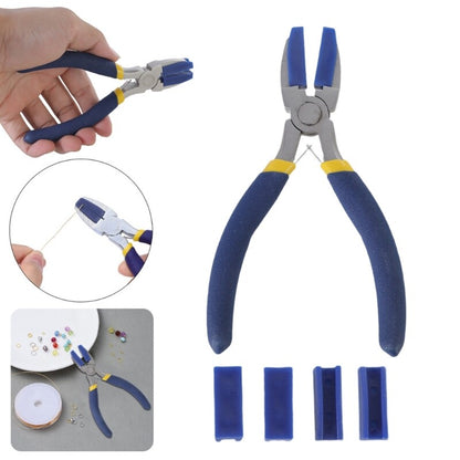 ya 25 Flat Nose Pliers Plus 2 Replacement Plastic Jaws for DIY and Craft Projects