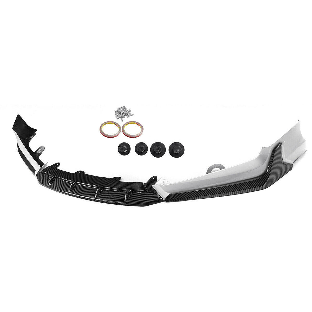 ya 11 10.28 for Honda Accord 2018-2020 4Dr ACR Carbon Fiber Front Bumper Lip Chin Split