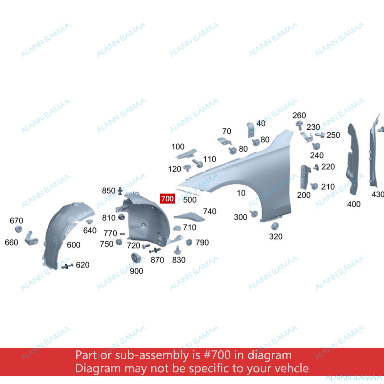 ya 5 8.7 LH Front Fender Arch Liner 2236900300 o for Mercedes-Benz W223 S Class S350 S450