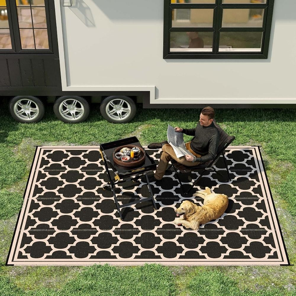 ya 28 For Family Camping Black Camping Beach Rug Reversible Polypropylene Folding Mat