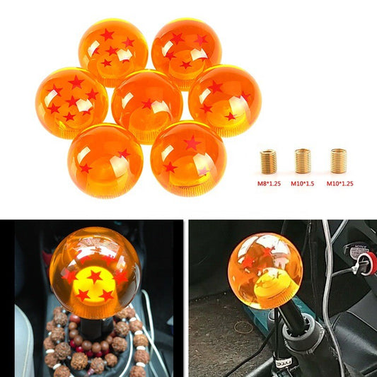 ya 11 6.5 1*Orange Dragon Ball Gear Shifter Shift Knob Z for MAN ual Transmission Ball 1-7 Star
