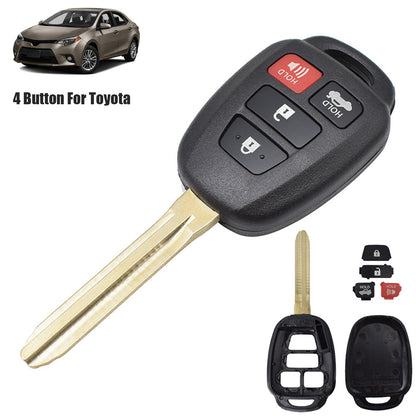 ya 5 8.7 Car Remote Key Fob Shell Case for Toyota for Camry for RAV4 for COROLLA 4 Button uncut Blade