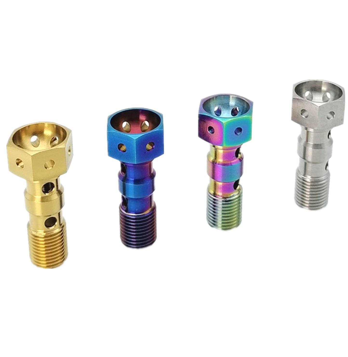 4 Pc M10*1.0/1.25 Titanium Brake Caliper Banjo Bolt Motorcycles Fasteners Screws