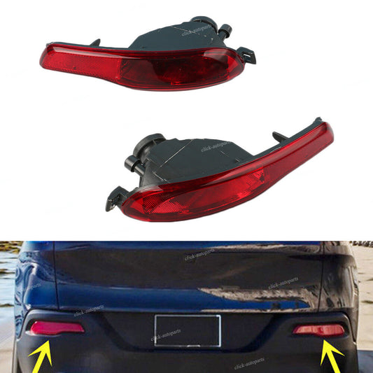 ya 27 6.21 Rear RH&LH Bumper Reflector Housing Fog Lamp Light Cover Fit for Jeep Cherokee 14-18