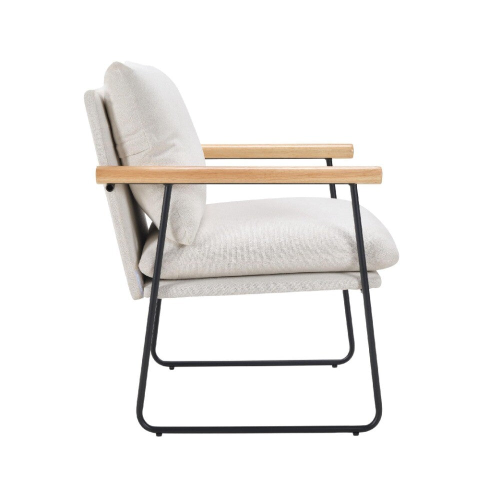 ya 15 10.20 Modern Accent Removable Cushion & Wood Armrests Living Room Chairs