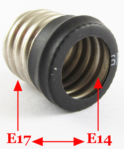 ya 14 100x E17 Male to E14 Female Socket Base LED Halogen CFL Light Bulb Lamp Adapter