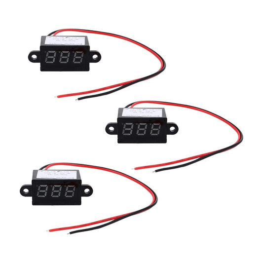 ya 1 8.25.2 shuiyin 3pcs Digital Dc Waterproof And Drop Resistant 2.8 Inch Voltmeter Meter with