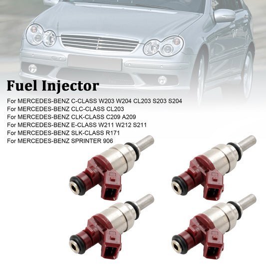 ya 1 8.5.1 4PCS Fuel Injector A2710780023 for Mercedes for Benz C-Class CLK-Class 1.8L