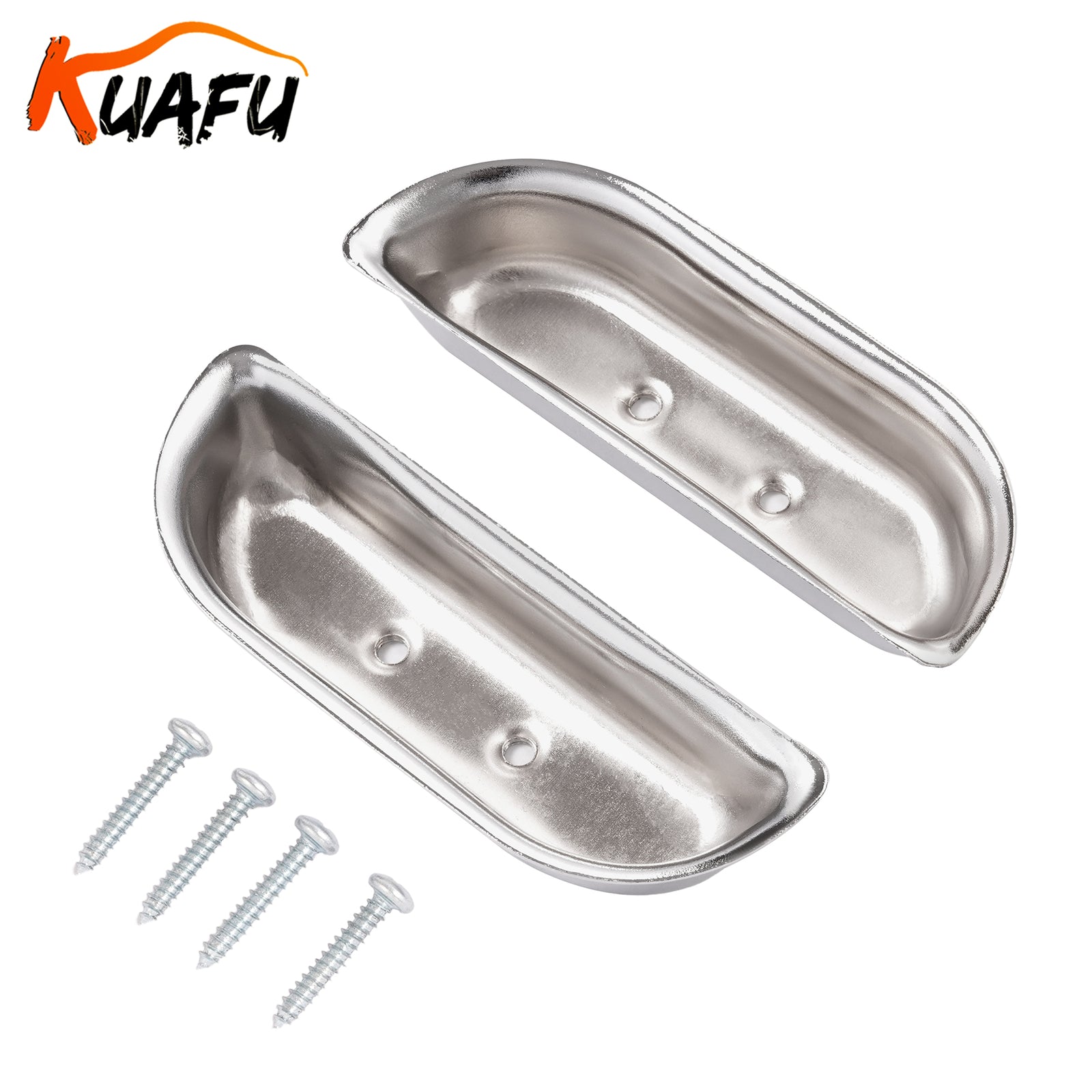 ya 4 6.21 Metal Door Panel Arm Rest Cups Pairs for Ford F-100 F-250 F-350 1973-1979 Chrome