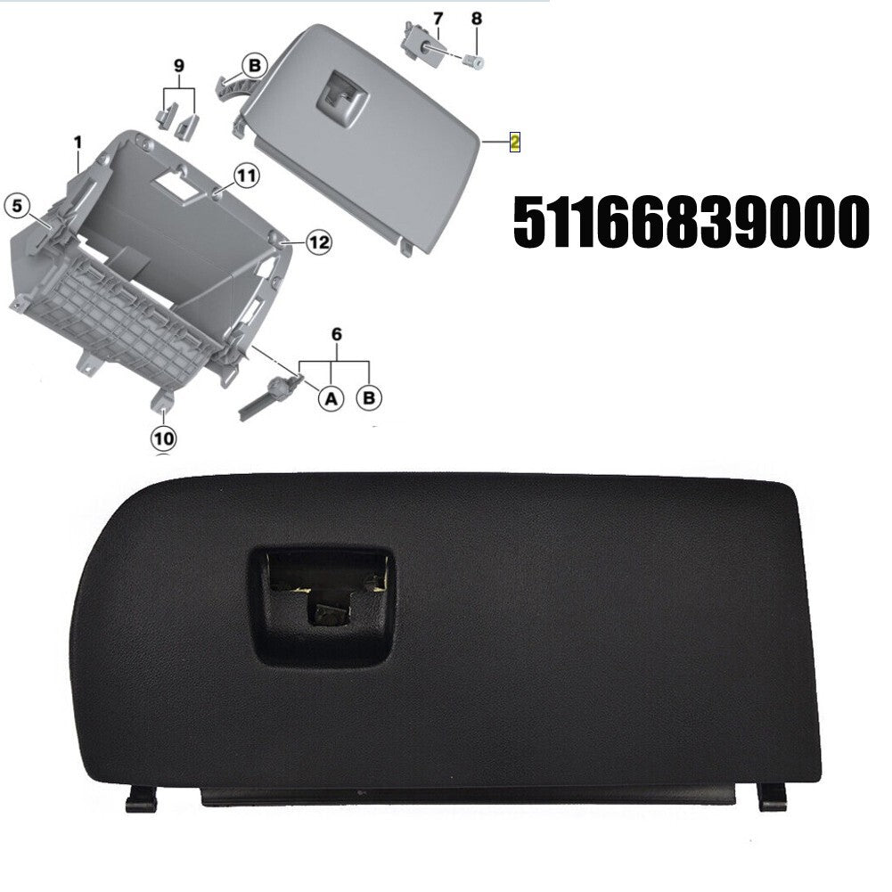 ya 5 8.7 Dash Glove Box 51166839000 Aftermarket Plastic and Metal for X4 F26 2015 - 2018