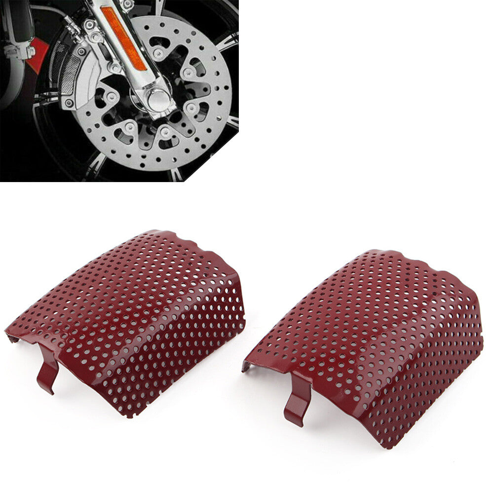 ya 4 6.17.2 for Harley V-Rod & Touring 2006-2019 Brown Steel Front Caliper Screen Inserts
