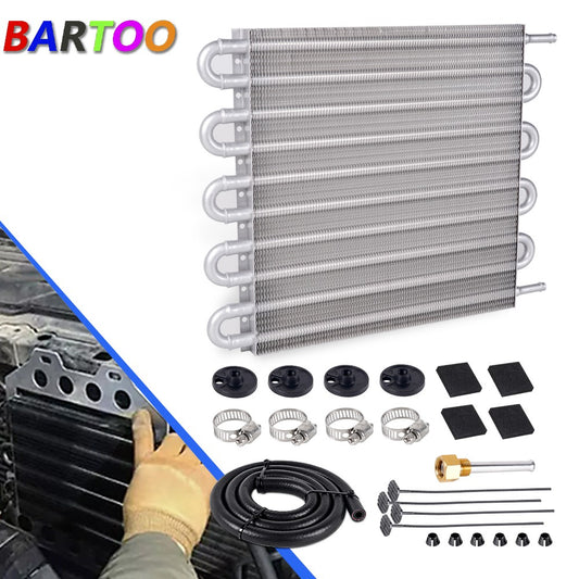 ya 5 6.15 5/16¡±Aluminum 10 Rows Remote Transmission Oil Coolers Radiator Converter Kit