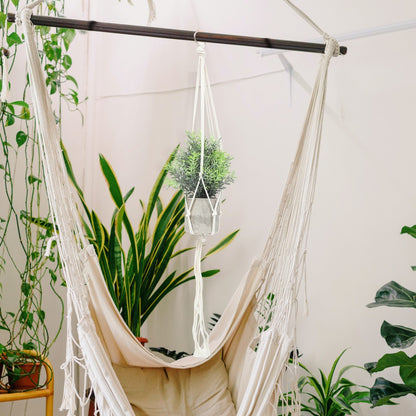 ya 14 4pcs malist Macrame Indoor Hanging Planter Rack Indoor and Outdoor Planter