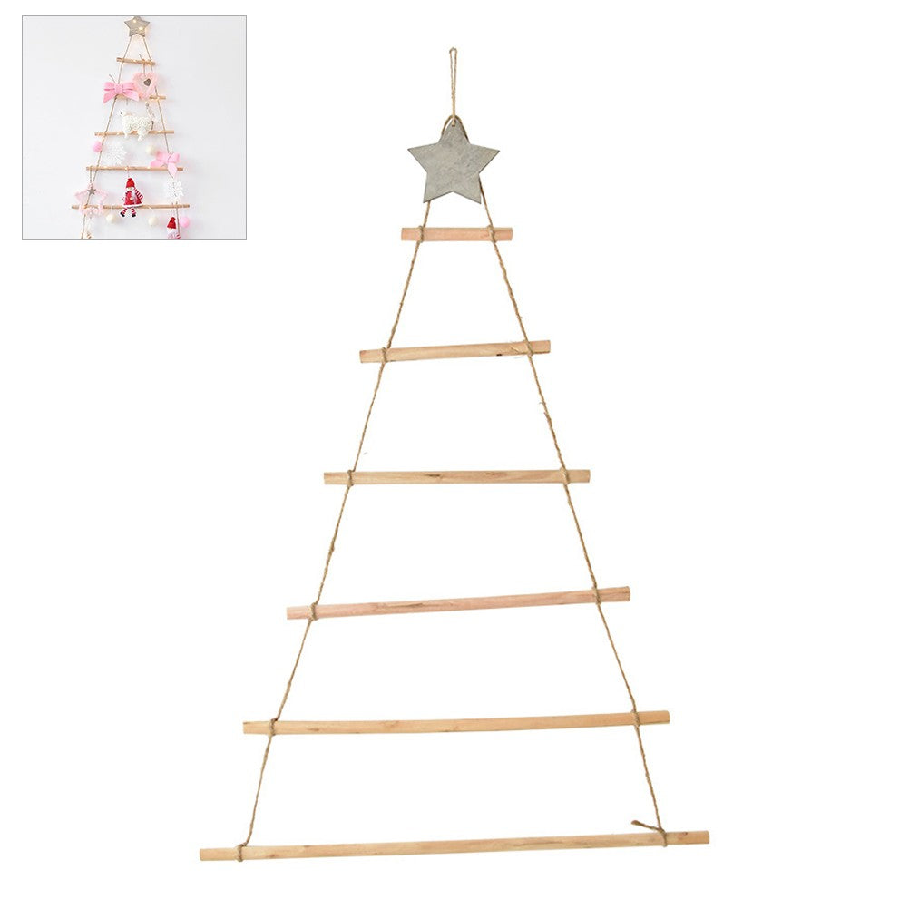 ya 25  Wooden Hanging Or ments With Star For Wall Tree Decoration