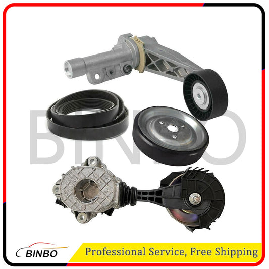 ya 10 5.29.2 4pcs Drive Belt Kit with Tensioner Assembly+Friction Pulley for Mini 1.6L Cooper