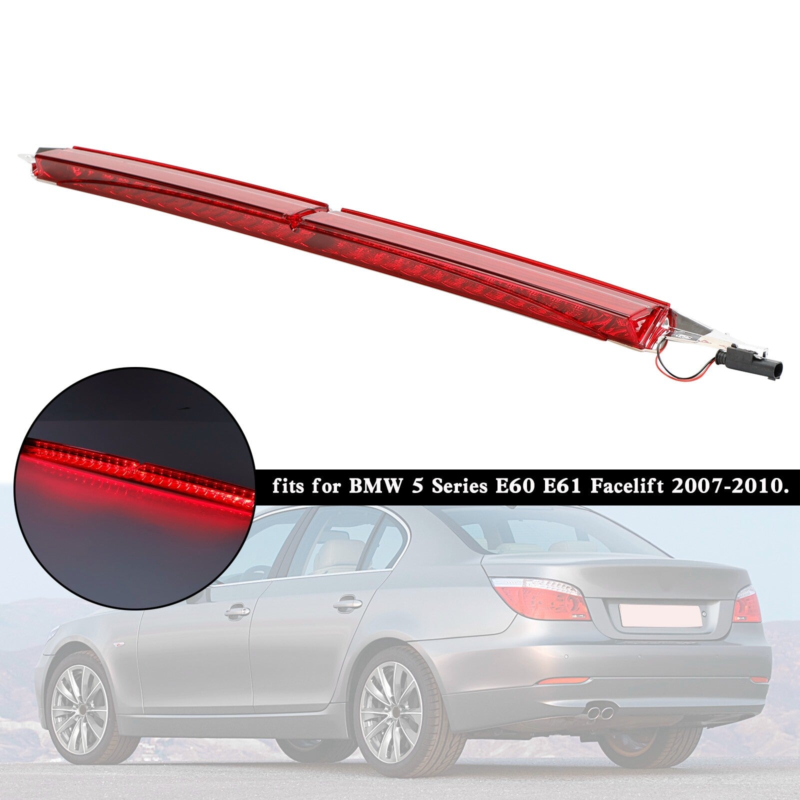ya 1 8.5.3 Third Brake Light 63256925902 Red For 5 E60 E61 Facelift P1