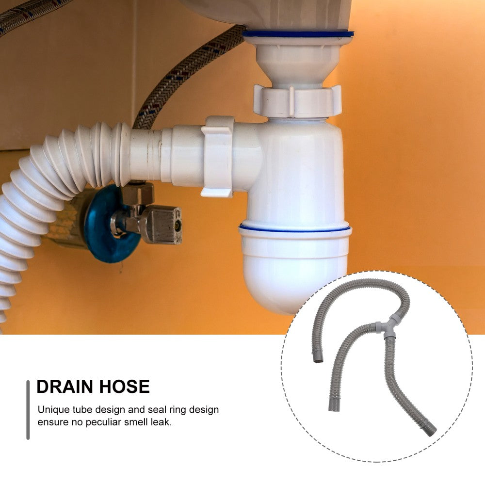 ya 5 8.7 Double-headed Sewer Pipe Washb Drain Flexible Hose Water Outlet