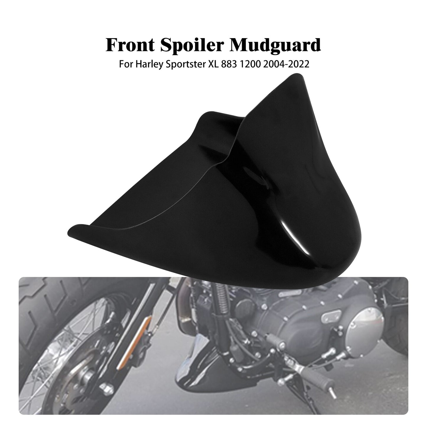 ya 5 8.7 Gloss Black Chin Fairing Front Spoiler for Harley Sportster 48 72 883 1200 04-22