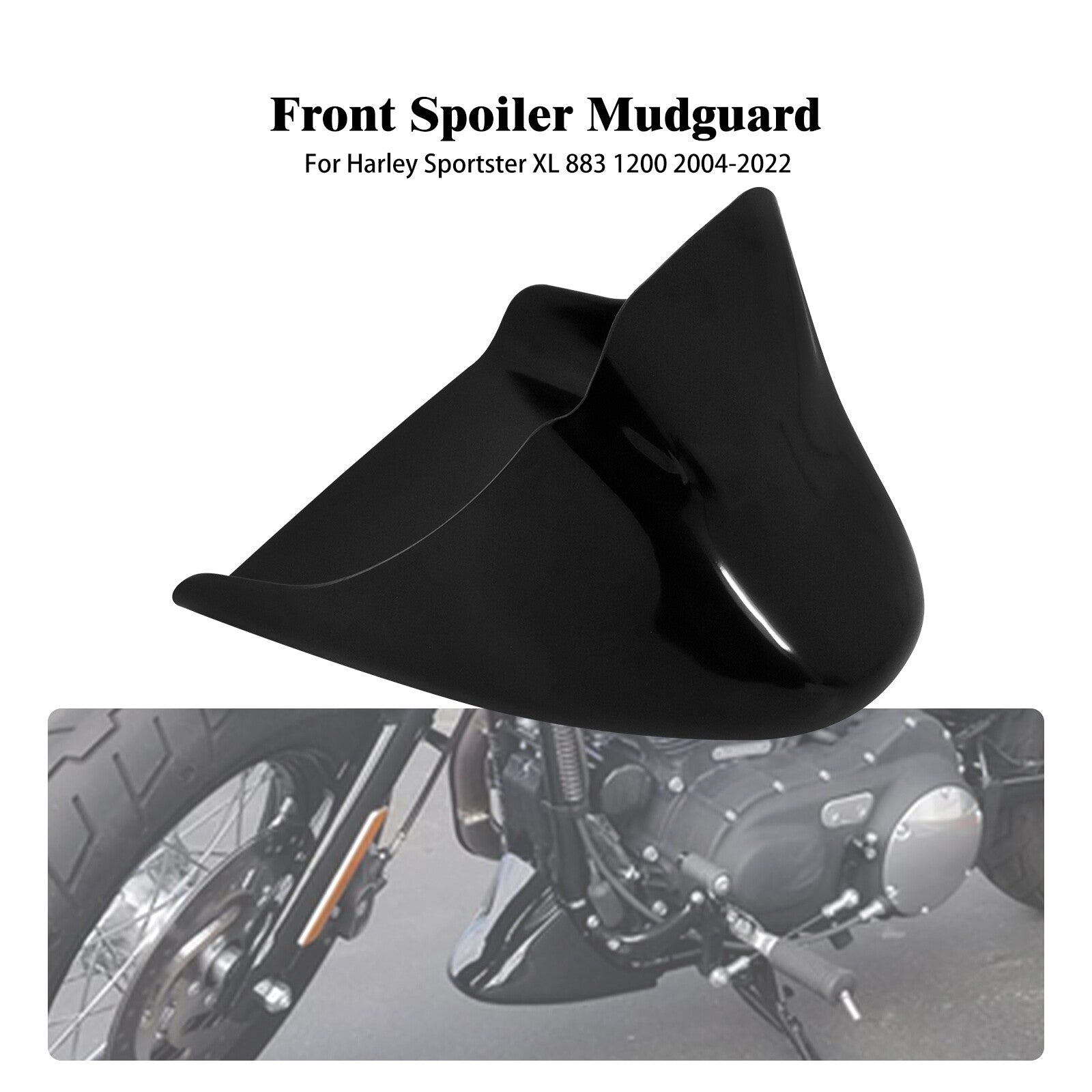 ya 5 8.7 Gloss Black Chin Fairing Front Spoiler for Harley Sportster 48 72 883 1200 04-22