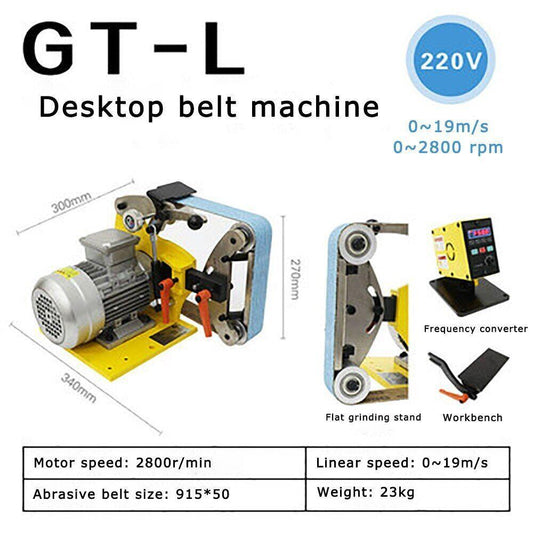 ya 17 915 Electric Belt Sander equency Woodworking Metal ening Grinding Machine
