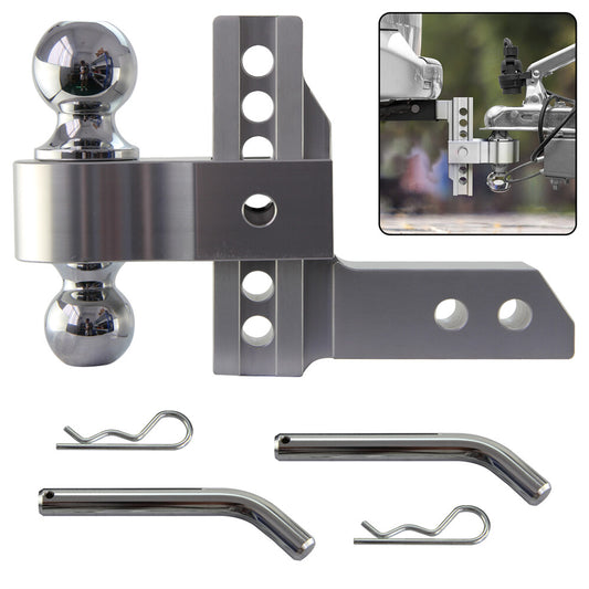 ya 2 6.26.2 2'' Receiver 6'' Drop/Rise Towing Hitch Dual Ball Trailer pins 2 &2-5/16''
