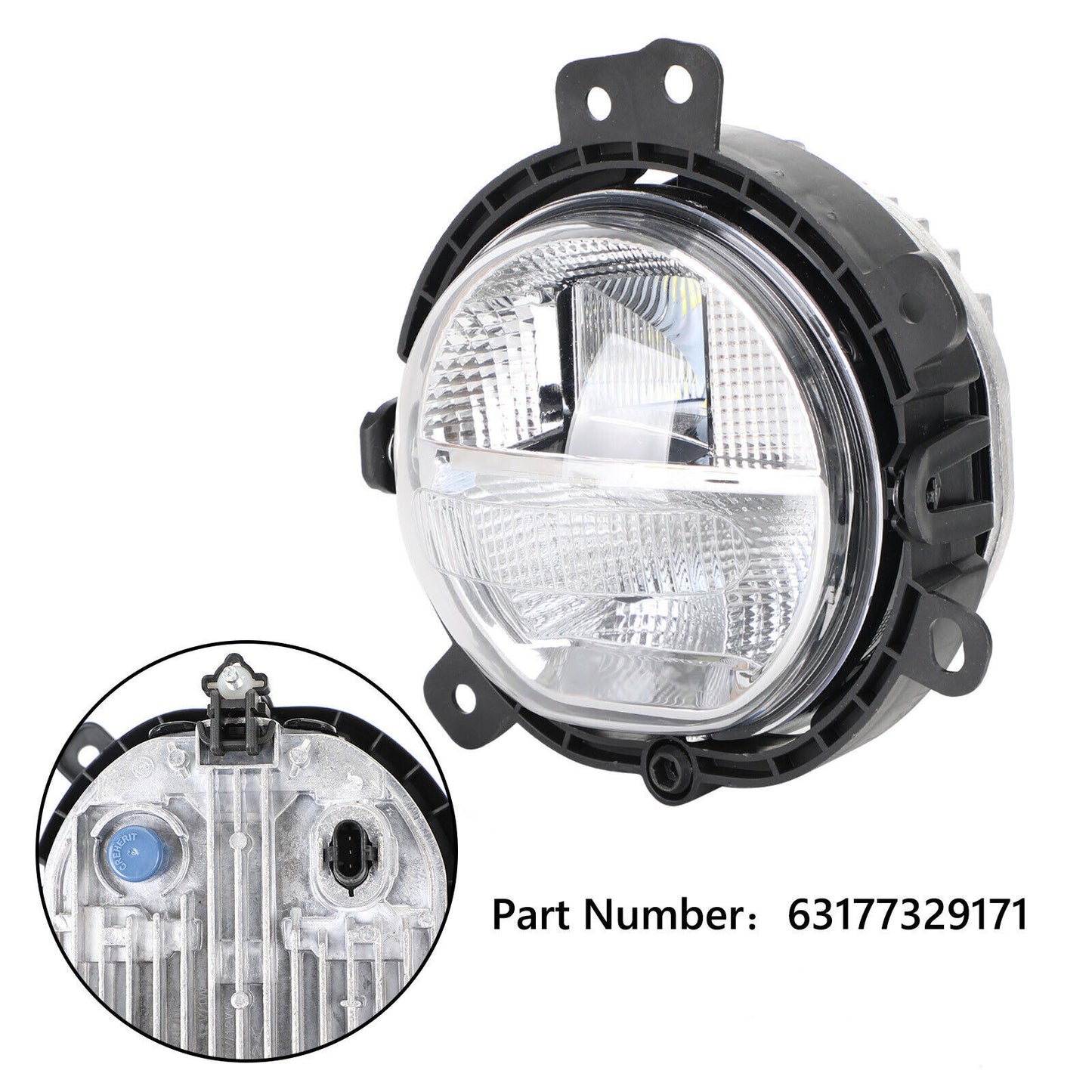 ya 1 8.5.2 Front Bumper Left Fog Light Lamp 63177329171 for Mini F55 F56 F54 F57 DD