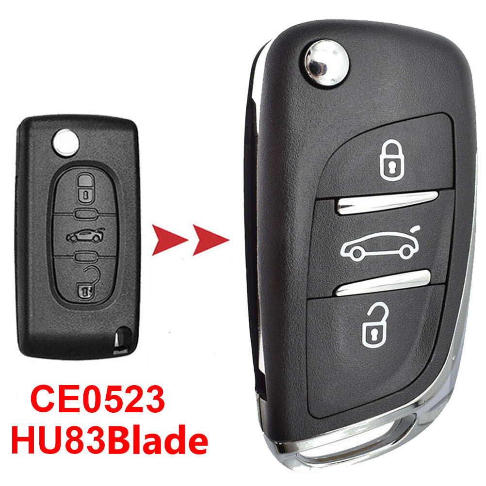 ya 5 8.7 Car Key Shell Case Fob Upgrade HU83 Blade for Citroen C2 C3 C4 for Peugeot 207 307