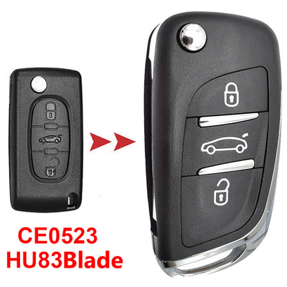 ya 5 8.7 Car Key Shell Case Fob Upgrade HU83 Blade for Citroen C2 C3 C4 for Peugeot 207 307