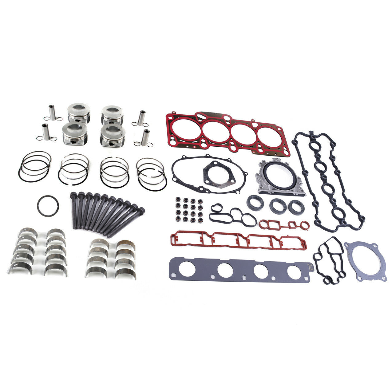 ya 5 8.7 2.0T Engine Head Gaskets Pinstons Rebuilding Kit Fit for VW for Golf for Passat for Audi A4