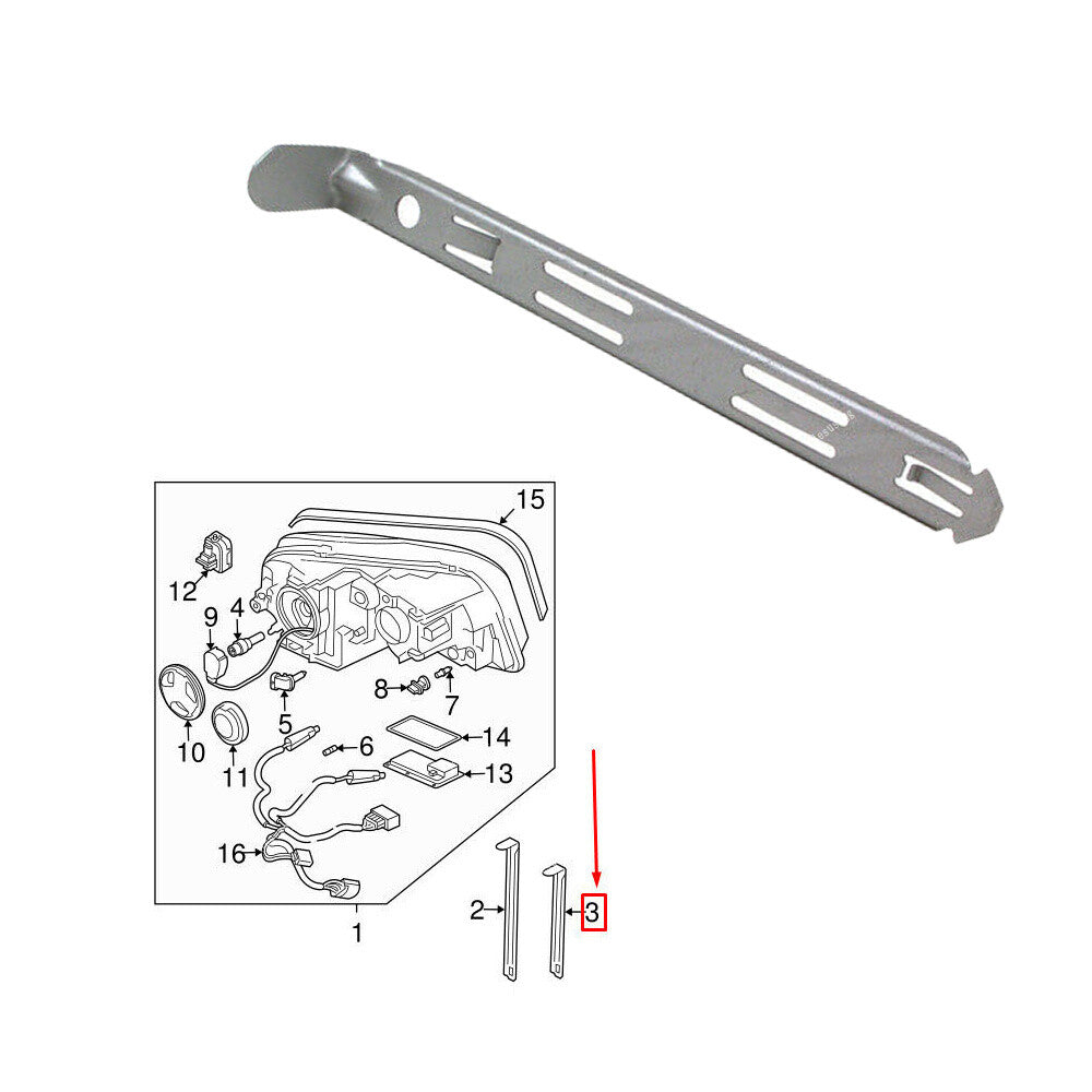 ya 13 5.27.2 Front Headlight Mounting Retainer Bracket #8637181 Fit for Volvo XC90 2003-2014