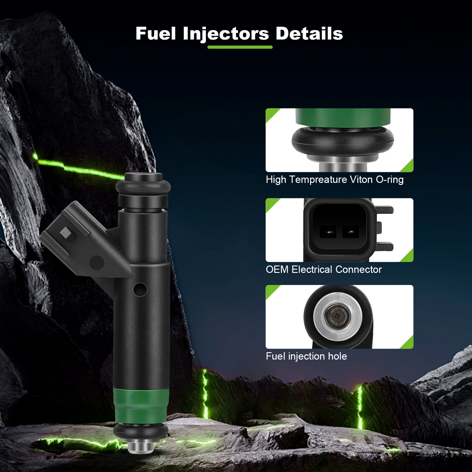 ya 1 8.5.1 8x Fuel Injectors for Dodge Durango Dakota for Dodge for Ram 1500 Pickup 2004-2007 4.7L