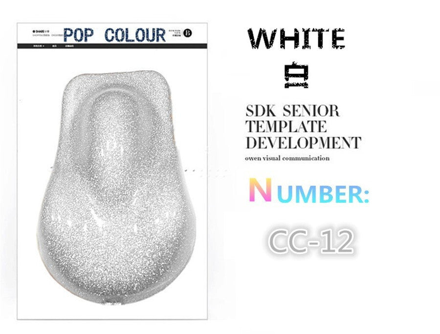 ya 5 8.7 PET Silver Metal Flake Car Paint Powder Additive 6oz / 177ml 170g 0.4mm/0.016