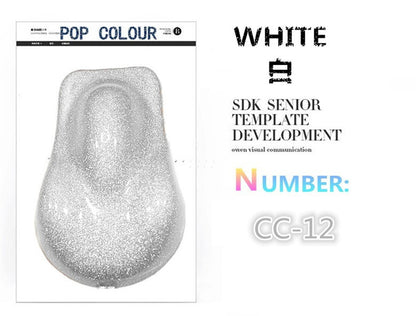 ya 5 8.7 PET Silver Metal Flake Car Paint Powder Additive 6oz / 177ml 170g 0.4mm/0.016