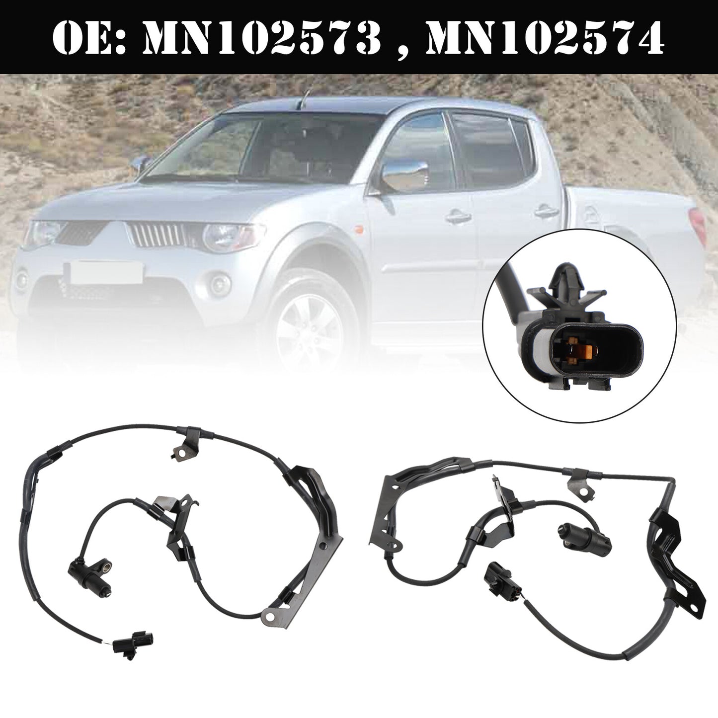 ya 1 8.5.1 2X ABS Wheel Speed Sensor Front Left & Right For L200 2.5DID B40