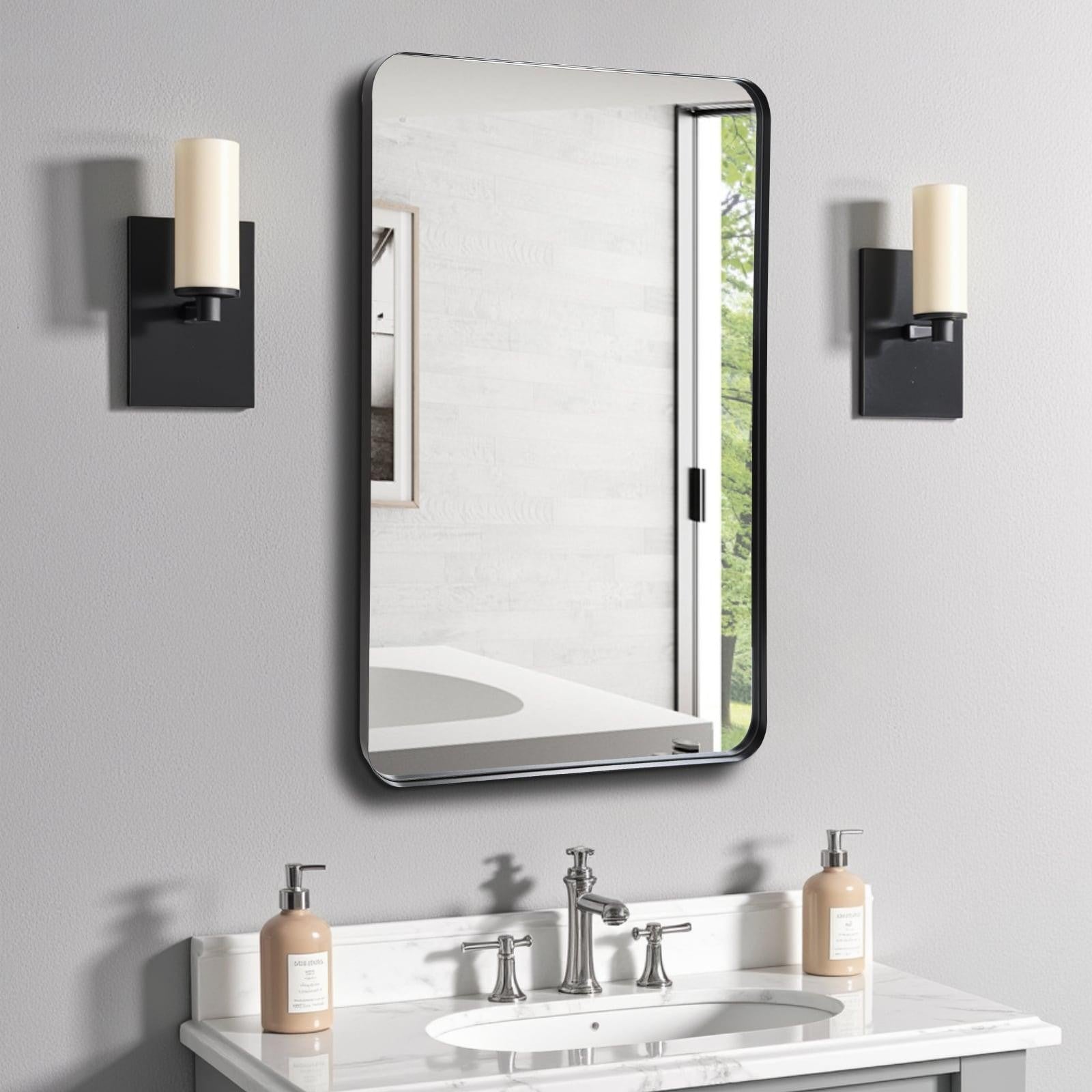ya 28 For Bedroom Living Room Black 24x36 Rectangle Mirror Deep Frame Wall Mounted