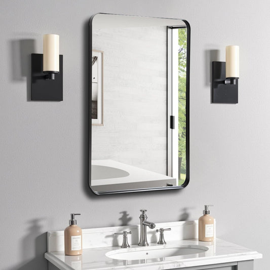 ya 28 For Bedroom Living Room Black 24x36 Rectangle Mirror Deep Frame Wall Mounted
