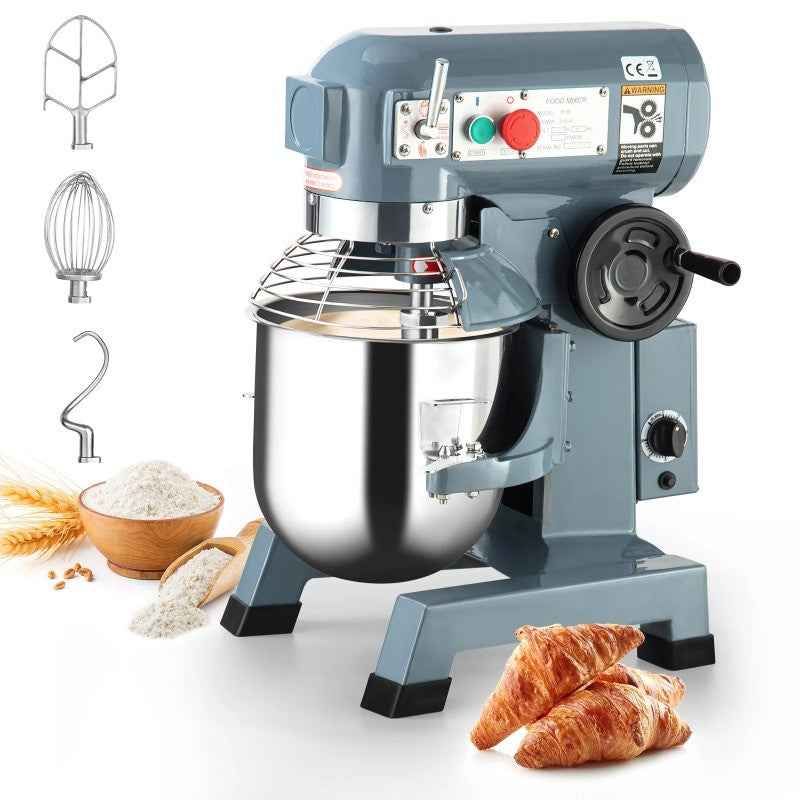 Commercial Countertop Food Mixer 10QT with Stainless Steel Bowl Safety Guard