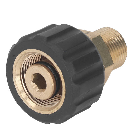 ya 26 Pressure Washer Adapter Hose Connector 5000PSI Male G3/8 To Female M22 14mm